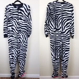 Nick & Nora Zebra Black White Jumpsuit Small